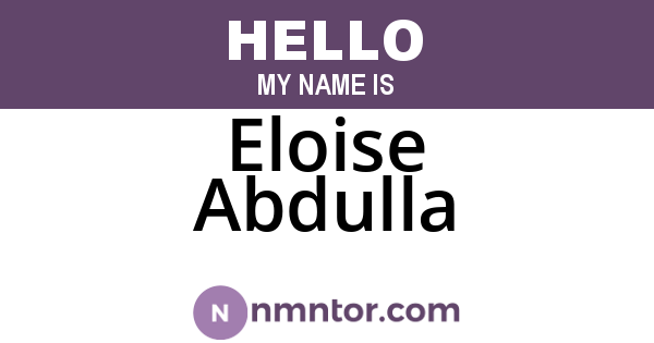 Eloise Abdulla