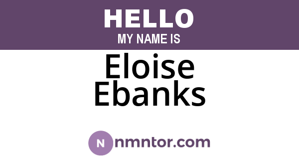 Eloise Ebanks