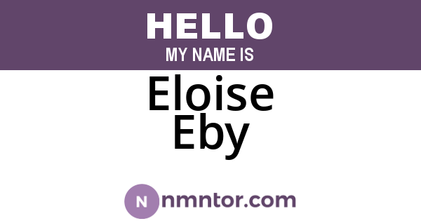 Eloise Eby