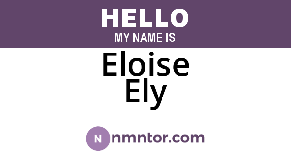 Eloise Ely