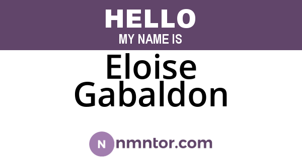 Eloise Gabaldon