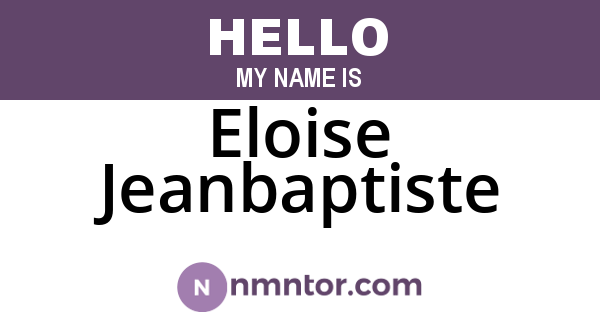 Eloise Jeanbaptiste