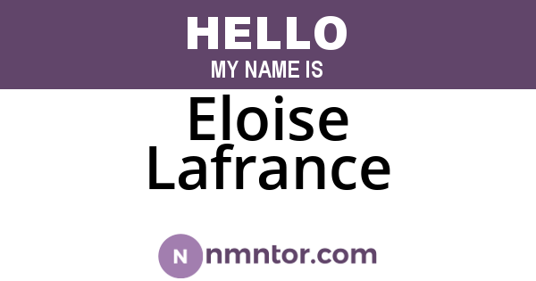 Eloise Lafrance