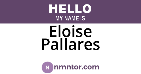 Eloise Pallares
