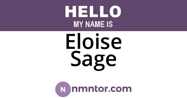 Eloise Sage