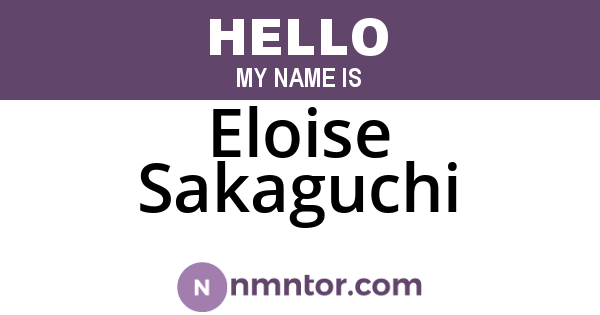 Eloise Sakaguchi