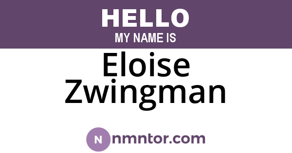 Eloise Zwingman