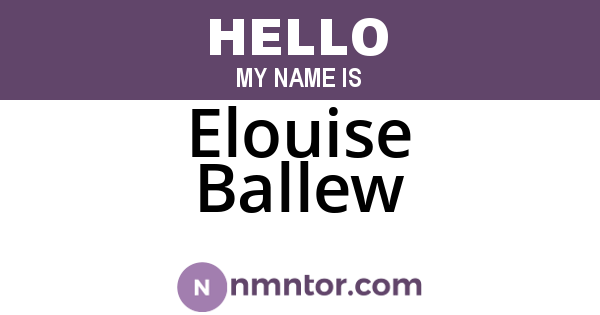 Elouise Ballew