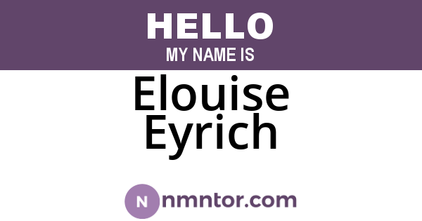 Elouise Eyrich