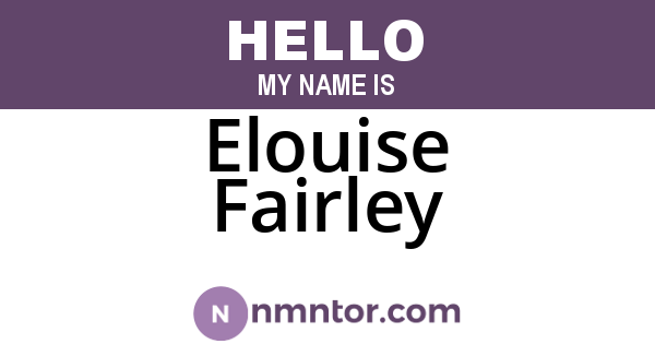 Elouise Fairley