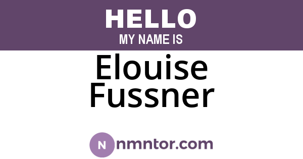 Elouise Fussner