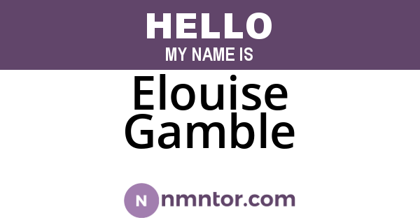 Elouise Gamble