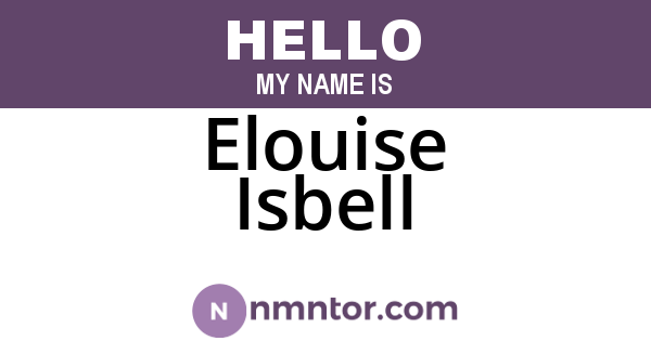 Elouise Isbell