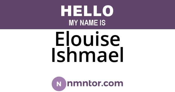Elouise Ishmael