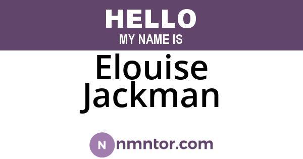 Elouise Jackman