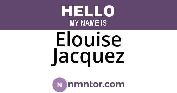 Elouise Jacquez