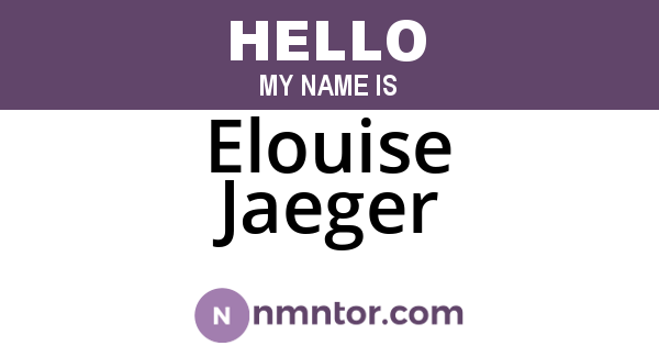 Elouise Jaeger