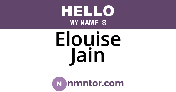 Elouise Jain