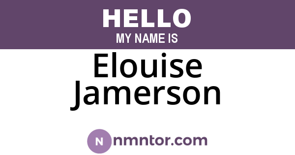 Elouise Jamerson