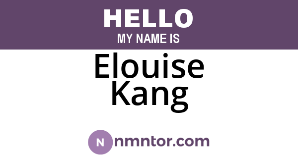 Elouise Kang