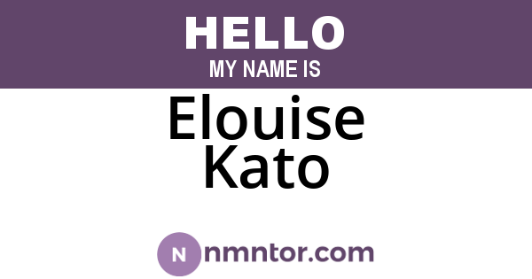 Elouise Kato