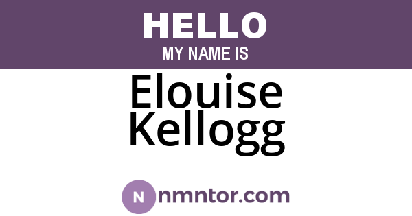 Elouise Kellogg