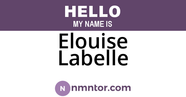 Elouise Labelle