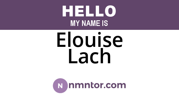 Elouise Lach