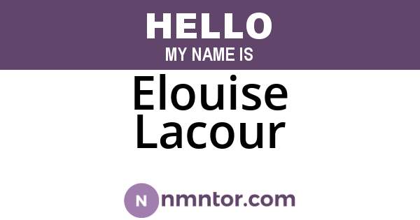 Elouise Lacour