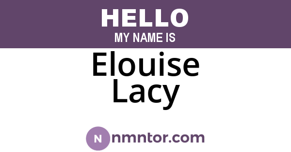 Elouise Lacy