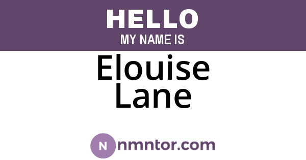 Elouise Lane