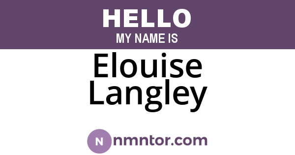 Elouise Langley