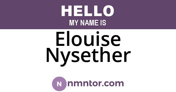 Elouise Nysether