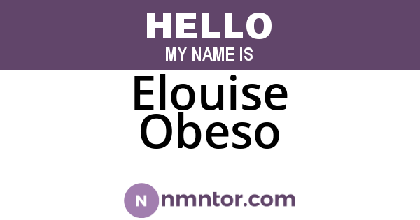 Elouise Obeso