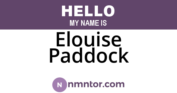 Elouise Paddock