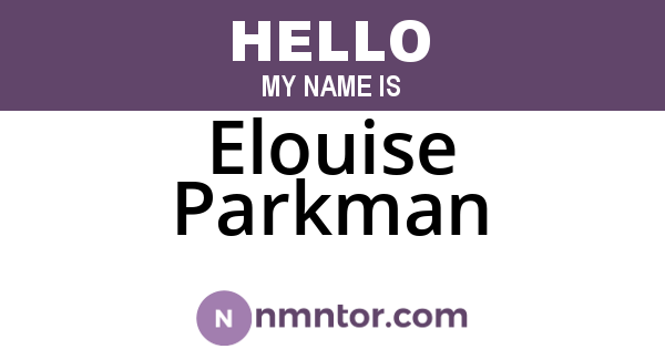 Elouise Parkman