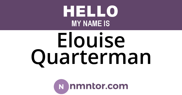 Elouise Quarterman