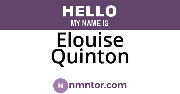 Elouise Quinton