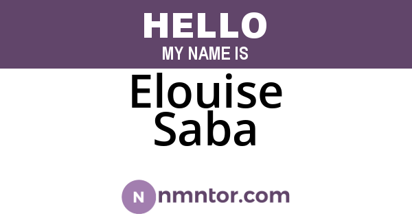 Elouise Saba