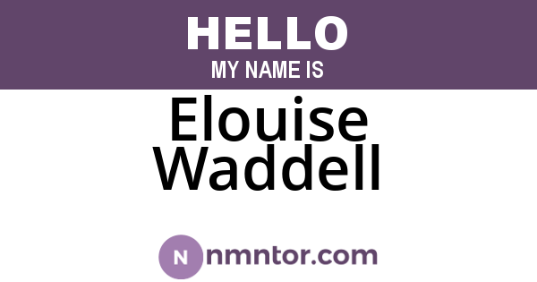 Elouise Waddell