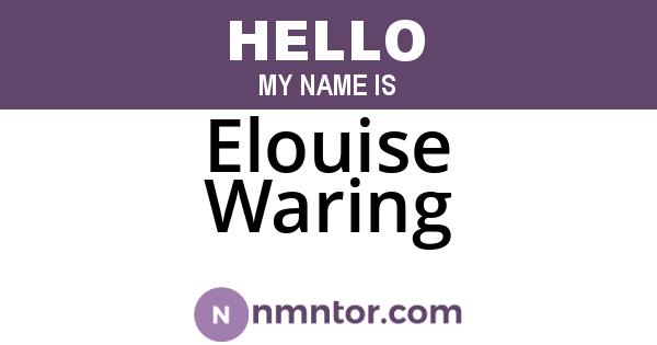 Elouise Waring