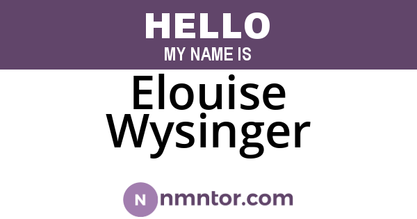 Elouise Wysinger
