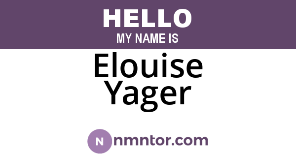 Elouise Yager