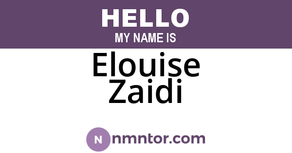 Elouise Zaidi