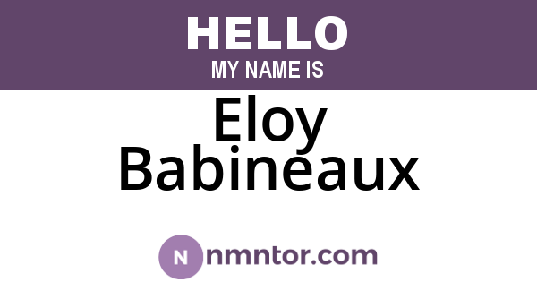 Eloy Babineaux