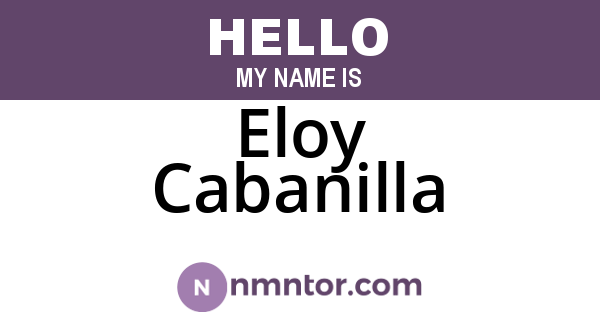 Eloy Cabanilla