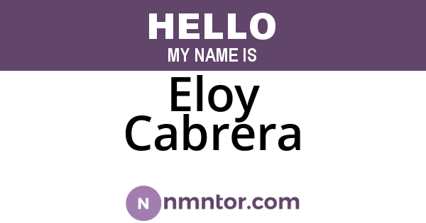 Eloy Cabrera