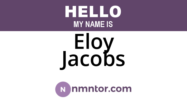Eloy Jacobs