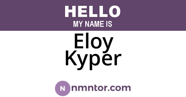 Eloy Kyper