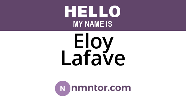 Eloy Lafave